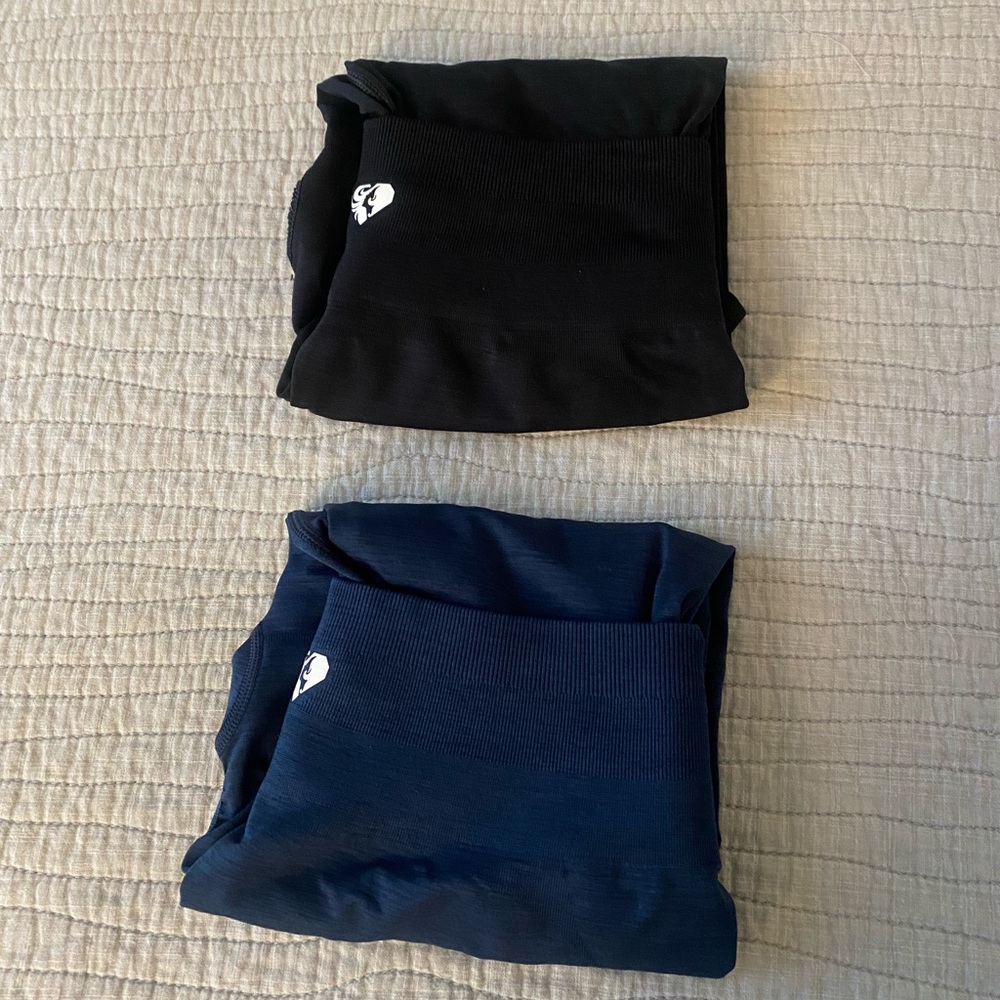 WOMENS BEST  Scrunch Seamless 7/8 Leggings bundle black and sapphire blue